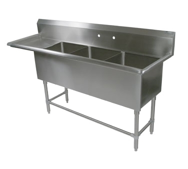 H.D. 14GA Compartment Restaurant Commercial Sink, with Left or