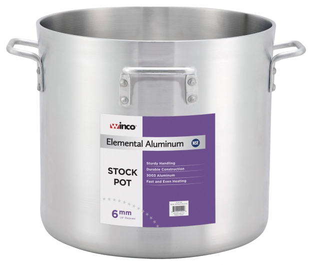 Winco ALHP-160, 160-Qt. Extra Heavy Aluminum Stock Pot